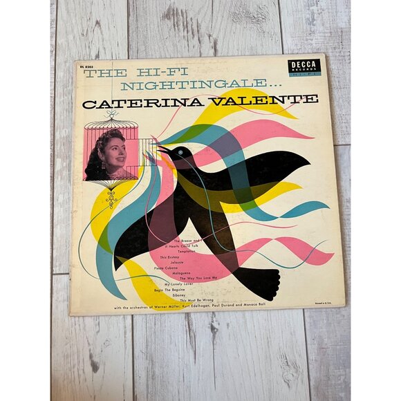 DECCA Other - "The Hi-Fi Nightingale" Caterina Valente Vinyl Record DL 8203 Vintage Album